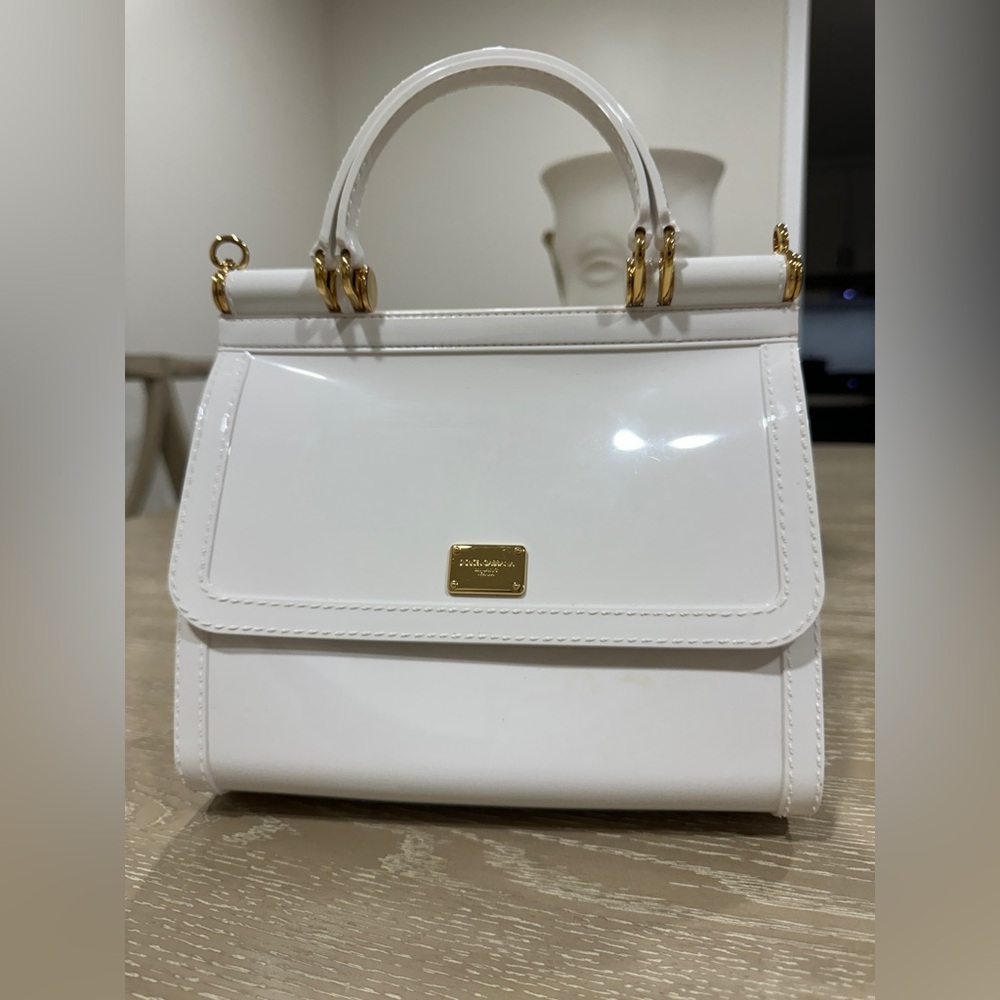 Dolce & Gabbana
PVC Tote Shoulder Bag SICILY with Embroidered Strap